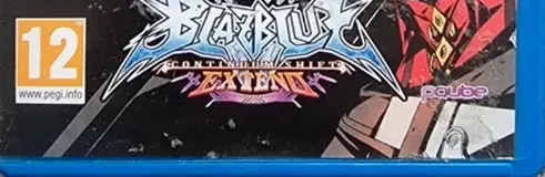 BlazBlue: Continuum Shift Extend, the PEGI square on its front
