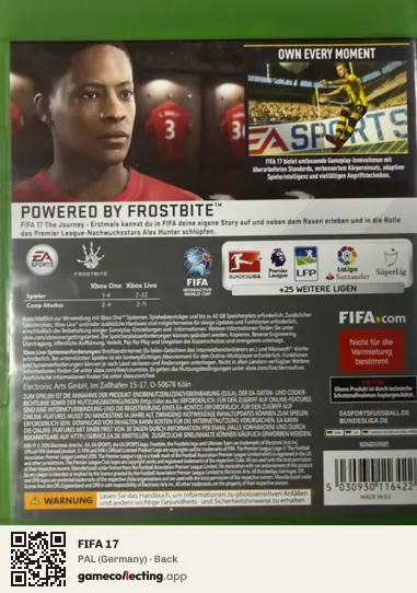 FIFA 17 Xbox One, Germany box back