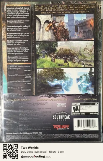 Two Worlds Computer, NTSC box back