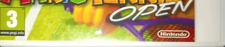Mario Tennis Open, the PEGI square on its front