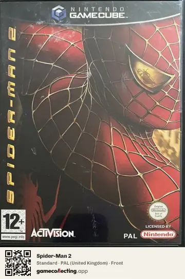 Spider-Man 2 Nintendo GameCube, United Kingdom box front