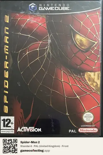 Spider-Man 2 Nintendo GameCube, United Kingdom box front