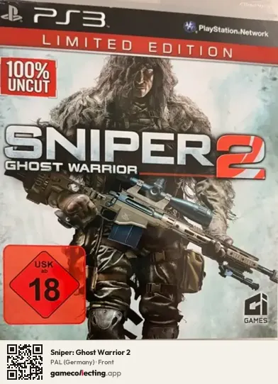 Sniper: Ghost Warrior 2 PlayStation 3, Germany box front