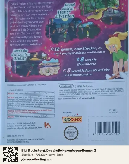 Bibi Blocksberg: Das große Hexenbesen-Rennen 2 Nintendo Wii, Germany box back