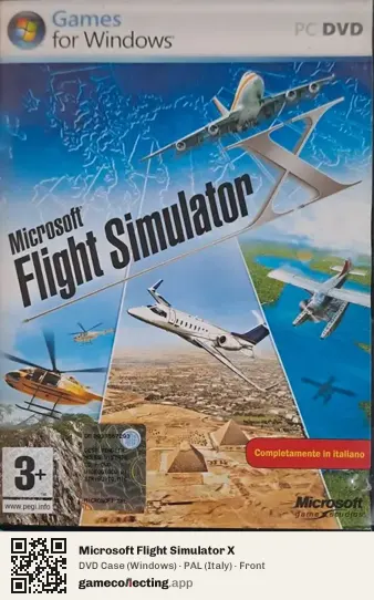 Microsoft Flight Simulator X Computer, Italy box front