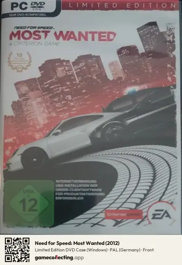 Need for Speed: Most Wanted (2012) Computer, Germany box front
