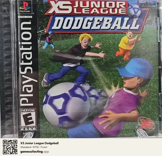XS Junior League Dodgeball PlayStation, NTSC box front