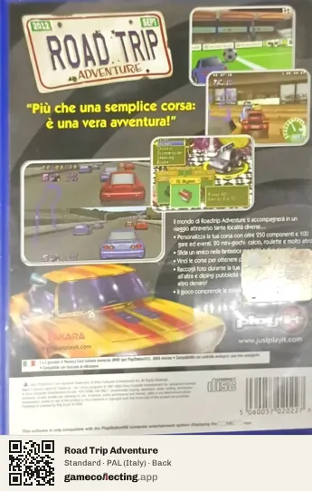 Road Trip Adventure PlayStation 2, Italy box back