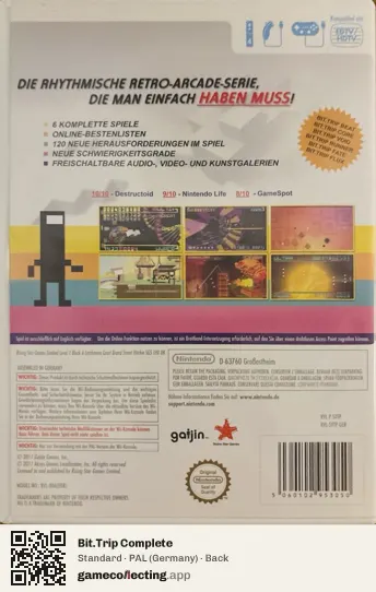 Bit.Trip Complete Nintendo Wii, Germany box back