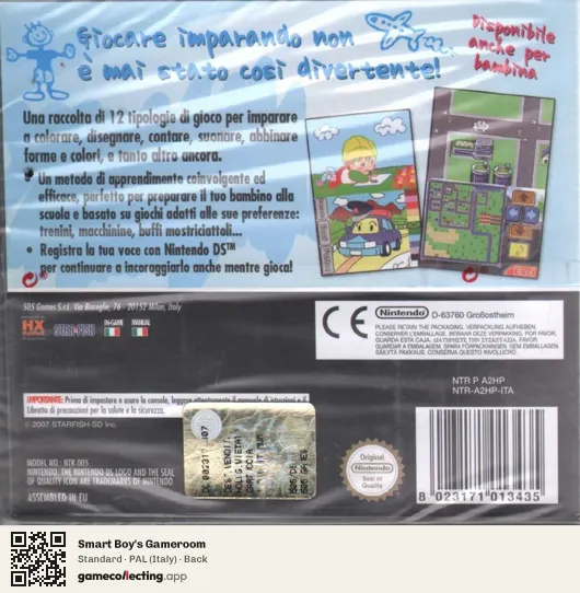 Smart Boy's Gameroom Nintendo DS, Italy box back