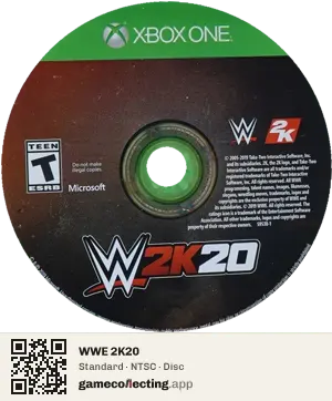 WWE 2K20 Xbox One, NTSC disc