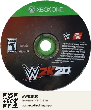 WWE 2K20 Xbox One, NTSC disc