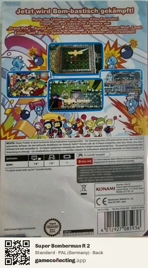 Super Bomberman R 2 Nintendo Switch, Germany box back