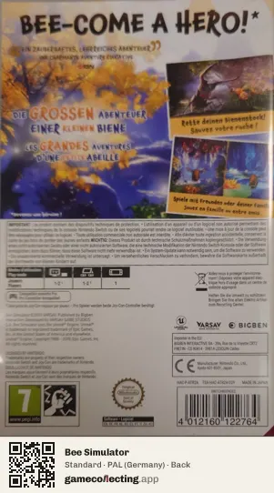 Bee Simulator Nintendo Switch, Germany box back