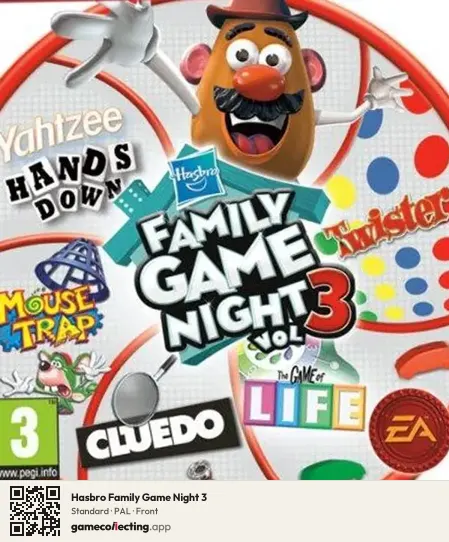 Hasbro Family Game Night 3 PlayStation 3, PAL box front