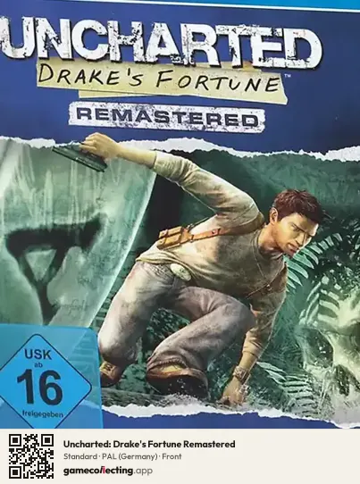 Uncharted: Drake's Fortune Remastered PlayStation 4, Germany box front