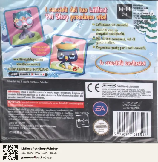 Littlest Pet Shop: Winter Nintendo DS, Italy box back
