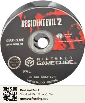Resident Evil 2 Nintendo GameCube, PAL disc