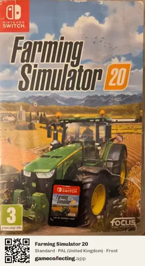 Farming Simulator 20 Nintendo Switch, United Kingdom box front
