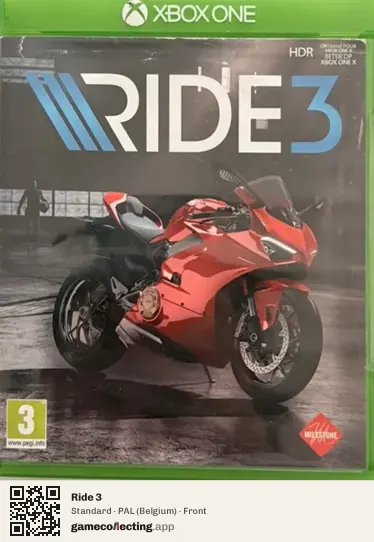 Ride 3 Xbox One, Belgium box front