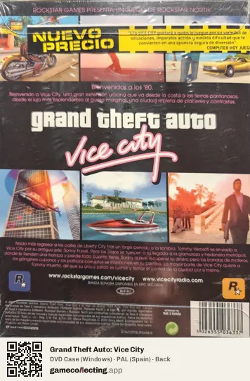 Grand Theft Auto: Vice City Computer, Spain box back