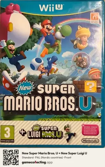New Super Mario Bros. U + New Super Luigi U Nintendo Wii U, Nordic countries box front
