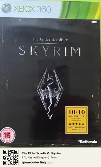 The Elder Scrolls V: Skyrim Xbox 360, United Kingdom box front
