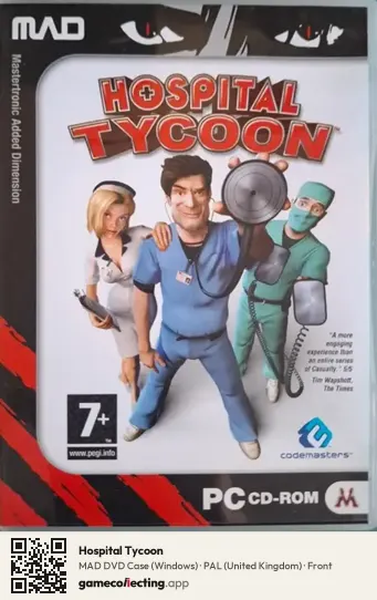 Hospital Tycoon Computer, United Kingdom box front