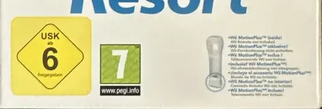 Wii Sports Resort, the USK square on its front