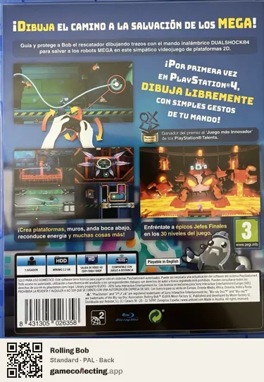 Rolling Bob PlayStation 4, PAL box back