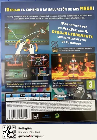 Rolling Bob PlayStation 4, PAL box back