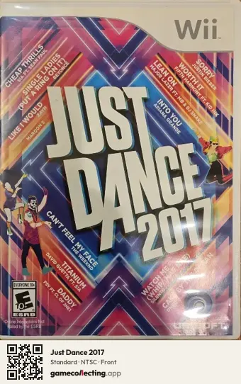 Just Dance 2017 Nintendo Wii, NTSC box front