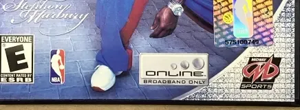 NBA Ballers, the ESRB box on its front