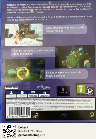 Deiland PlayStation 4, PAL box back