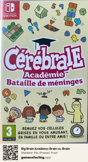 Big Brain Academy: Brain vs. Brain Nintendo Switch, France box front