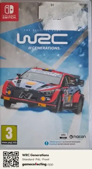 WRC Generations Nintendo Switch, PAL box front