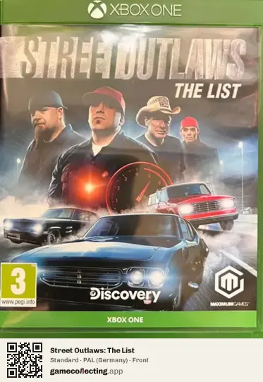 Street Outlaws: The List Xbox One, Germany box front