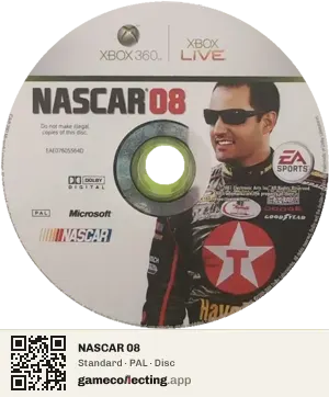 NASCAR 08 Xbox 360, PAL disc