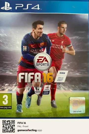 FIFA 16 PlayStation 4, PAL box front