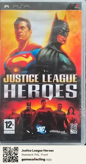 Justice League Heroes PlayStation Portable, PAL box front