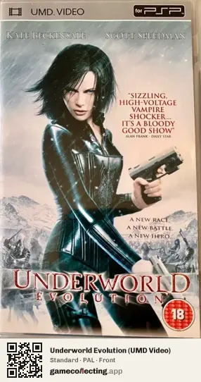Underworld Evolution (UMD Video) PlayStation Portable, PAL box front
