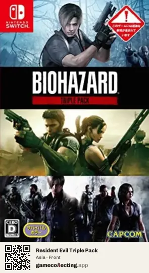 Resident Evil Triple Pack Nintendo Switch, Asia box front
