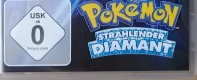 Pokémon Brilliant Diamond, the USK square on its front