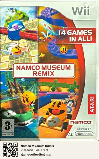 Namco Museum Remix Nintendo Wii, PAL box front