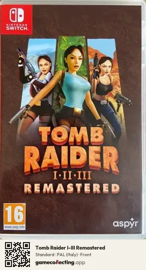 Tomb Raider I-III Remastered Nintendo Switch, Italy box front