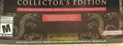 Elden Ring, the ESRB box on its front