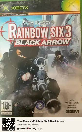 Tom Clancy's Rainbow Six 3: Black Arrow Xbox, PAL box front