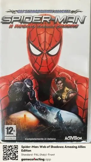 Spider-Man: Web of Shadows: Amazing Allies Edition PlayStation Portable, Italy box front