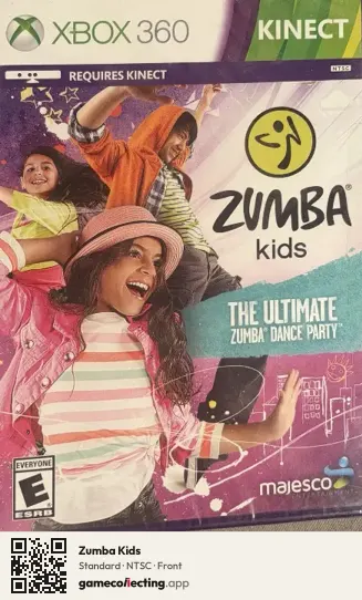 Zumba Kids Xbox 360, NTSC box front