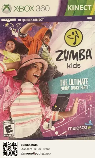 Zumba Kids Xbox 360, NTSC box front